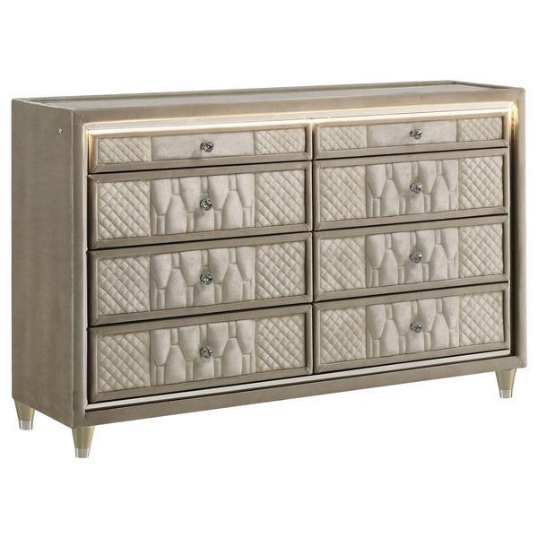 Coaster Lorient 4-Piece Queen Bedroom Set Ivory & Camel