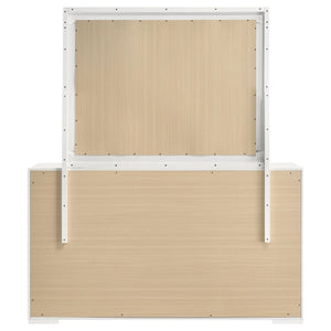 Coaster Ives 6-Drawer Dresser & Mirror White High Gloss