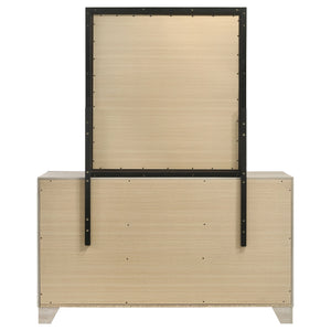 Coaster Trenton 6-Drawer Bedroom Dresser With Mirror Rustic Cream