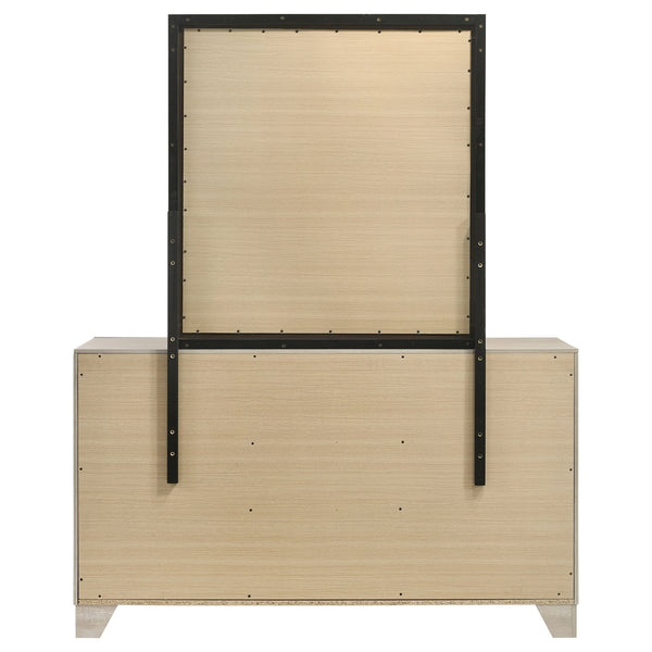 Coaster Trenton 6-Drawer Bedroom Dresser With Mirror Rustic Cream