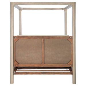 Coaster Solano 85-Inch King Canopy Bed Weathered Mango