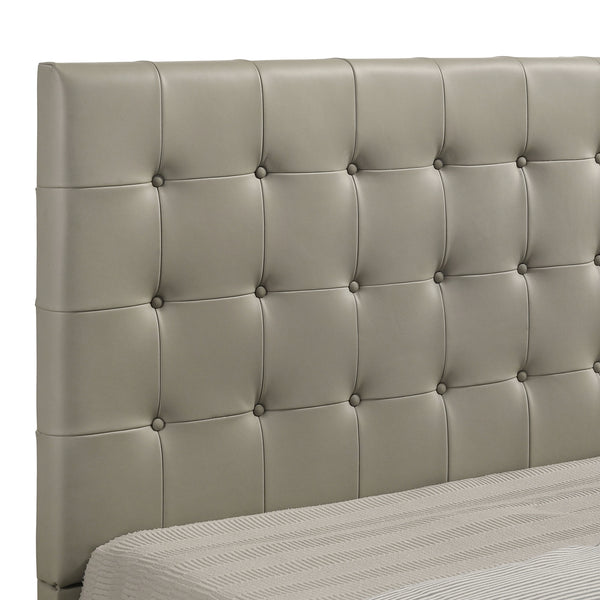 Coaster Medley Genuine Leather King Platform Bed Tan