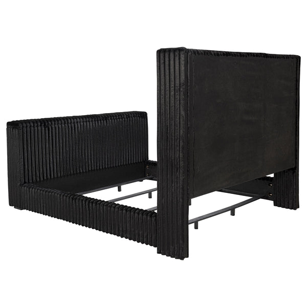 Coaster Centergrove Upholstered King Wingback Tv Bed Black