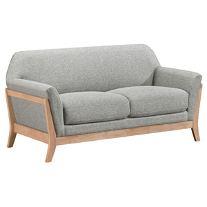 Coaster Vaughn 3-Piece Fabric Upholstered Flared Arm Sofa Set Grey