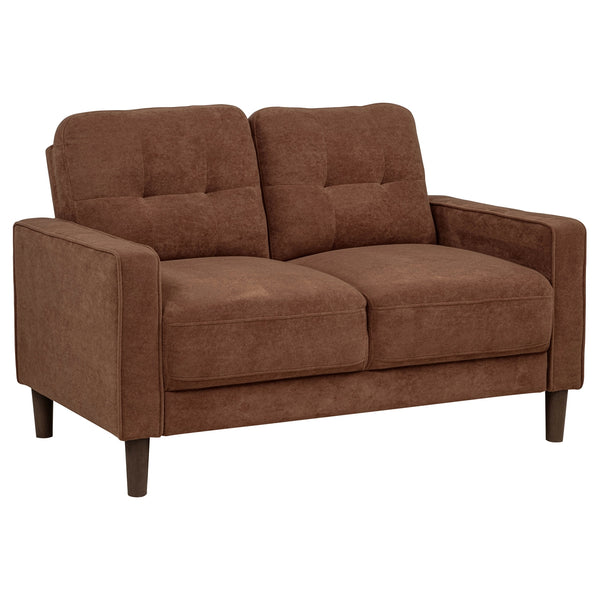 Coaster Bowen Ii 2-Piece Fabric Upholstered Track Arm Sofa Set Rust
