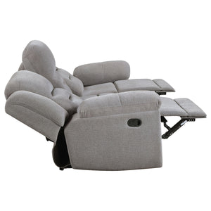 Coaster Gilson 2-Piece Chenille Upholstered Reclining Sofa Set Grey