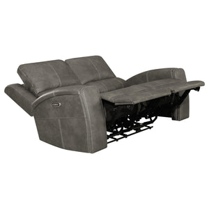 Coaster Brickston 2-Piece Triple Power Reclining Sofa Set Charcoal
