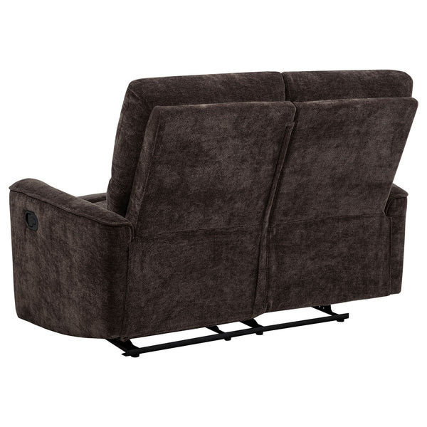 Coaster Navarro Chenille Upholstered Reclining Loveseat Dark Brown