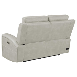 Coaster Brickston Triple Power Reclining Loveseat Grey