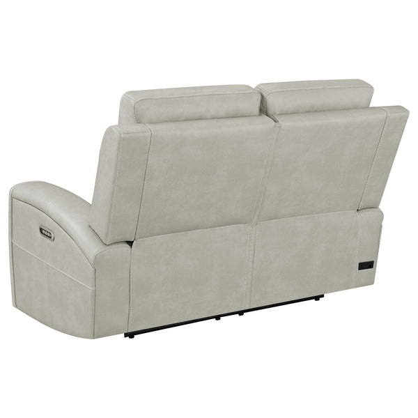 Coaster Brickston Triple Power Reclining Loveseat Grey