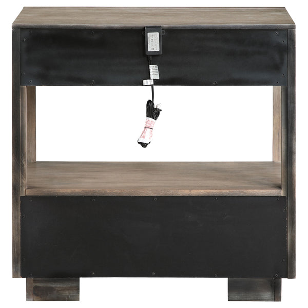 Coaster Durango 2-Drawer Nightstand Bedside Table Taupe Oak