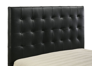 Coaster Medley Genuine Leather Queen Panel Platform Bed Black