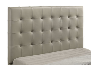 Coaster Medley Genuine Leather Queen Panel Platform Bed Tan