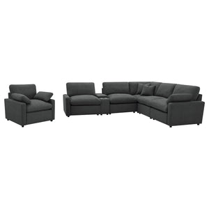 Coaster Collins 6-Piece Modular Power Reclining Sectional Dark Grey