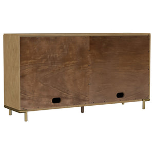 Coaster Arini 2-Drawer Cane Door Dining Sideboard Server Sand Wash