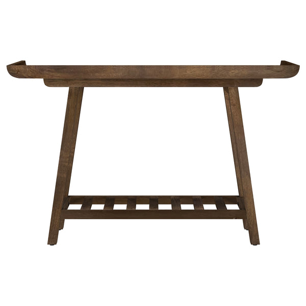 Coaster Ornelas 46-Inch Console Table With Slatted Shelf Mango Brown