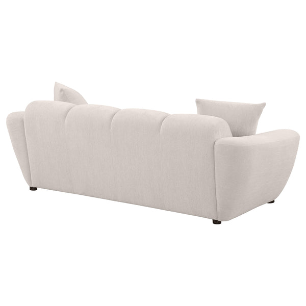 Coaster Destino Chenille Upholstered Splayed Arm Sofa Greige
