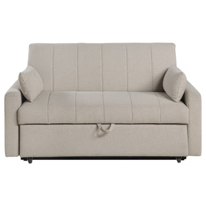Coaster Portland Boucle Upholstered Sleeper Sofa Bed Latte