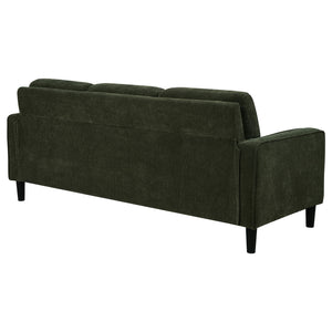 Coaster Ruth 77-Inch Fabric Upholstered Track Arm Sofa Matcha Green
