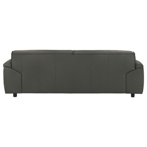Coaster Buxton Top Grain Leather Upholstered Sofa Graphite