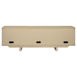 Coaster Kailani 79-Inch 4-Door Cane Tv Stand Media Console Beige Oak