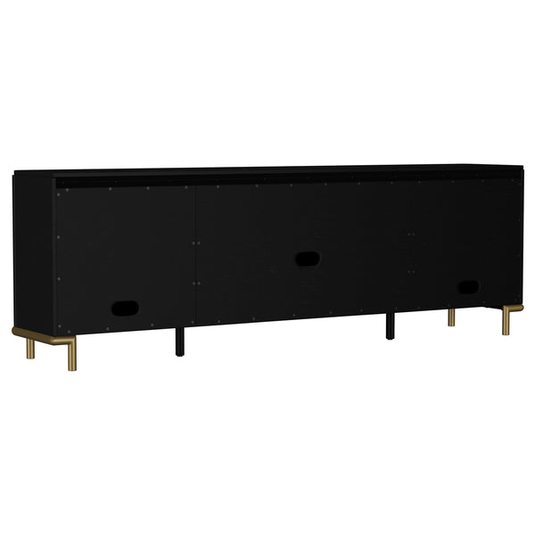 Coaster Arini Rattan Cane 2-Door Tv Stand Media Console Black