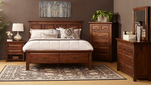 napa furniture hillcrest king complete storage bed in rich brown