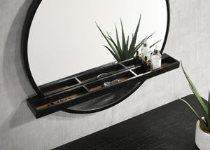 Coaster Arini 2-Piece Makeup Vanity Table & Mirror Set Black