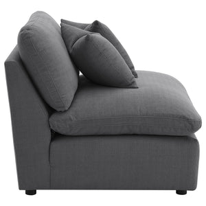 Coaster Hobson Upholstered Armless Chair Charcoal