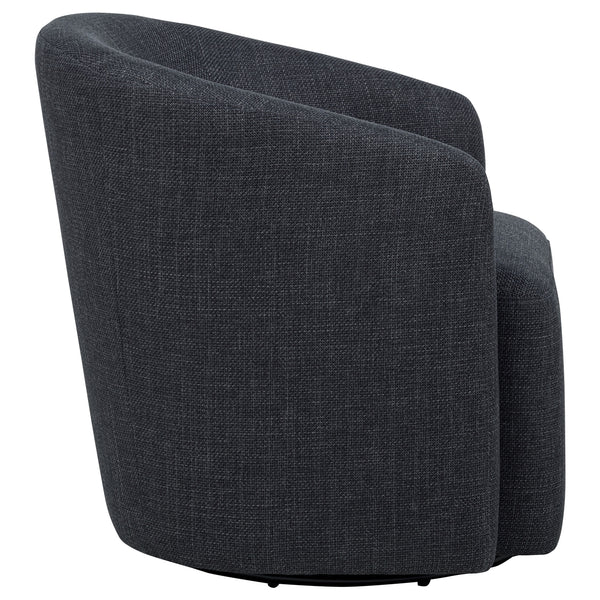 Coaster Mossbrook Fabric Upholstered Swivel Accent Chair Anthracite