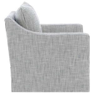 Coaster Winter Upholstered Sloped Arm Accent Swivel Chair Grey