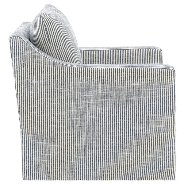 Coaster Winter Upholstered Sloped Arm Accent Swivel Chair Grey