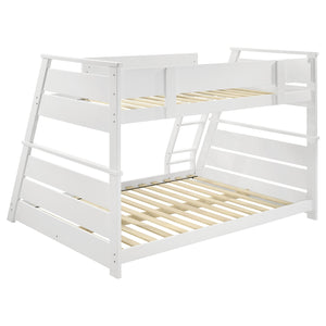 Coaster Holden Wood Veneer Twin Over Full Bunk Bed White