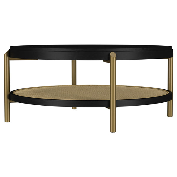 Coaster Arini 2-Piece Round Coffee & End Table Set Black