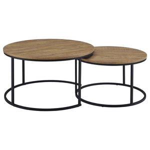 Coaster Lainey 2-Piece Round Nesting Coffee Table Mango