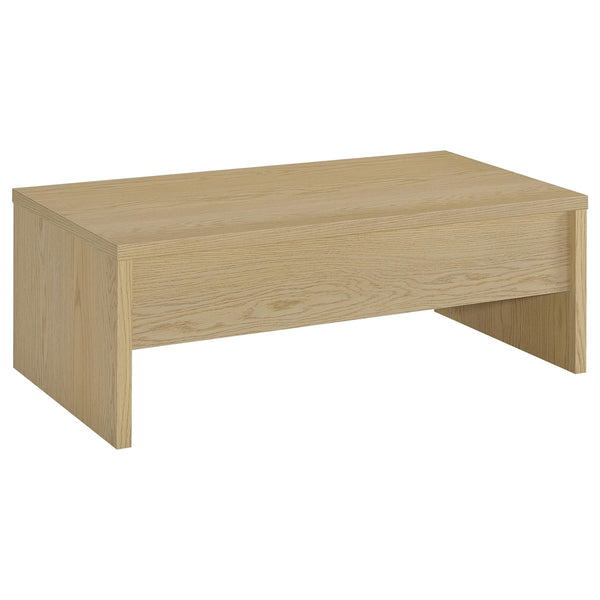 Coaster Canoga 3-Piece Lift Top Cocktail Coffee Table Set Light Oak