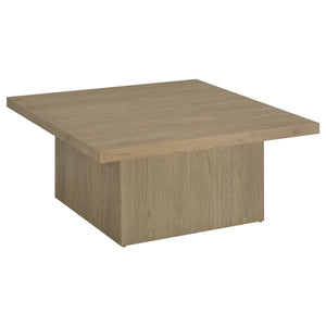 Coaster Devar 2-Piece Square Cocktail Coffee End Table Set Latte