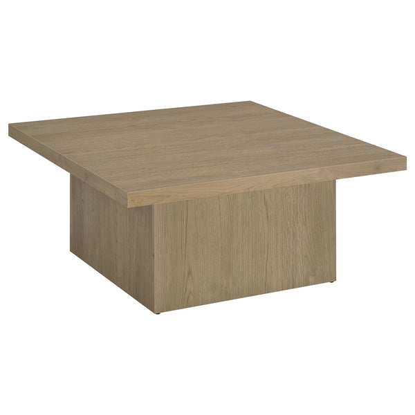 Coaster Devar 3-Piece Square Cocktail Coffee End Table Set Latte