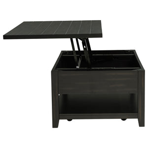 Coaster Payne 48-Inch Mobile Lift Top Coffee Table Distressed Java