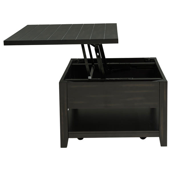 Coaster Payne 48-Inch Mobile Lift Top Coffee Table Distressed Java