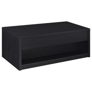 Coaster Knapp Lift Top Cocktail Coffee Table With Dual Drawers Black