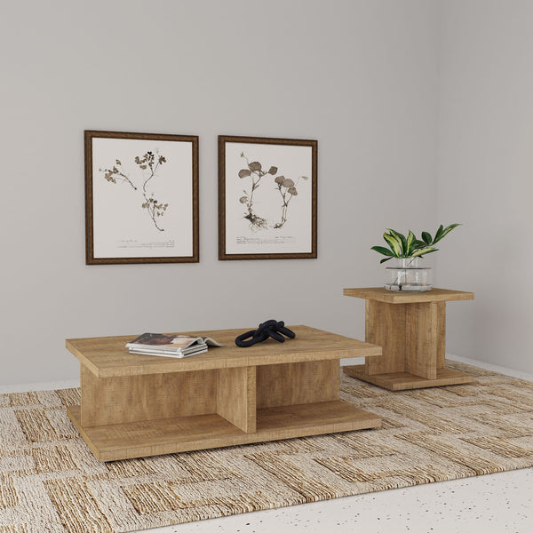 Coaster Cortona Square Engineered Wood Cocktail Coffee Table Mango