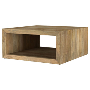 Coaster Benton Square Solid Mango Wood Coffee Table Natural