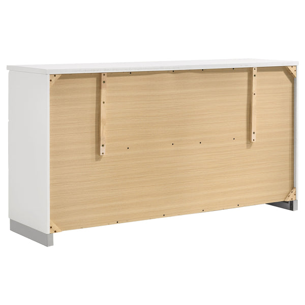 Coaster Felicity 5-Piece King Bedroom Set White High Gloss