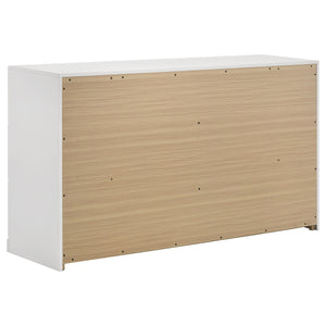 Coaster Ines 4-Piece King Bedroom Set Navy & White High Gloss