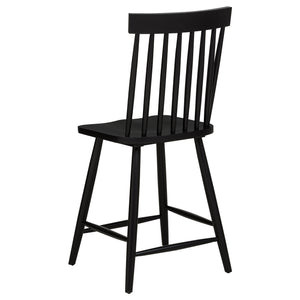 Coaster Andrews 5-Piece Round Counter Dining Set Light Ash & Black