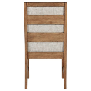 Coaster Bruner Upholstered Side Chair Natural Brown