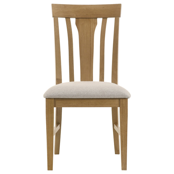 Coaster Hartville 7-Piece Round Dining Table Set Natural Light Brown