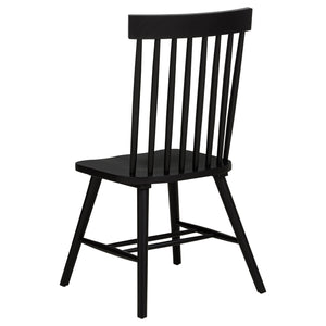 Coaster Andrews 5-Piece Round Dining Table Set Light Ash & Black