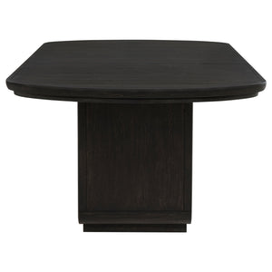 Coaster Leandro 78-Inch Extension Dining Room Table Burnished Black